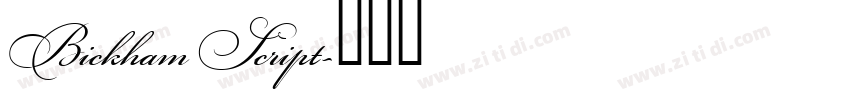 Bickham Script字体转换